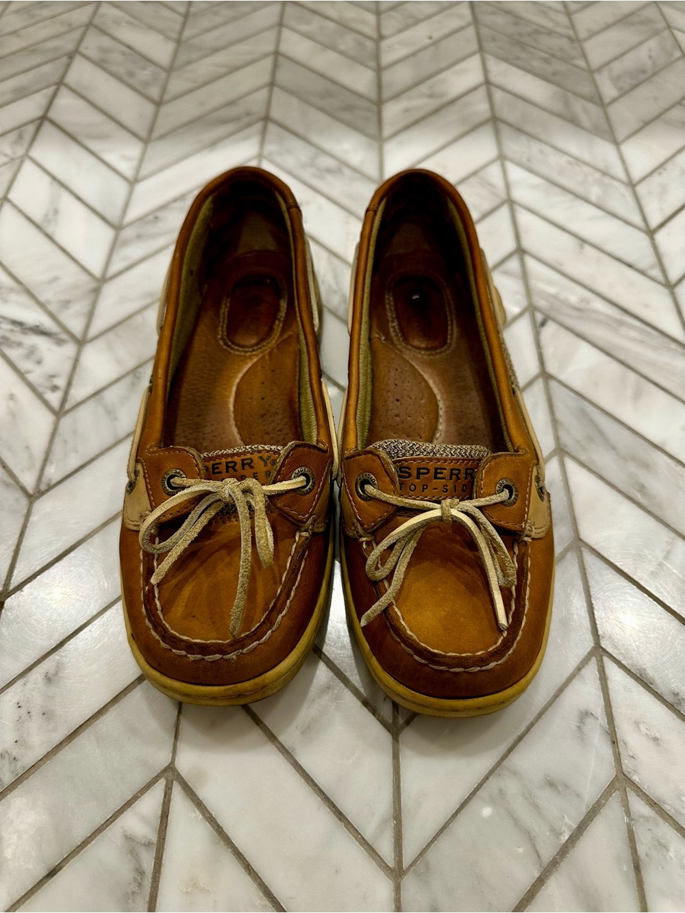 Sperry Two-Tone Brown & Tan Women's Moccasins size 5